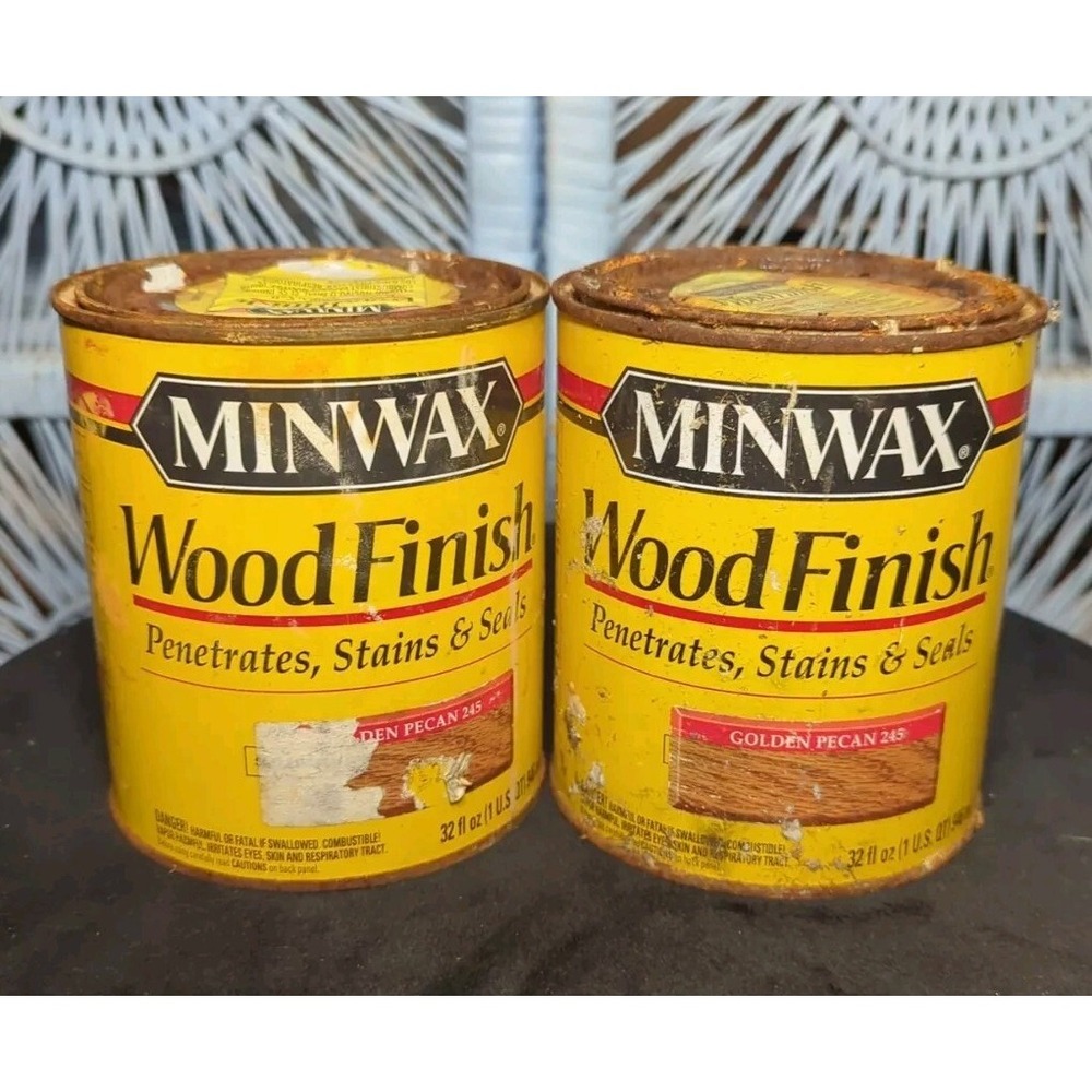 MINWAX 245‎ Golden Pecan Oil Based Wood Stain 32 Fl Oz Lot Of 2
